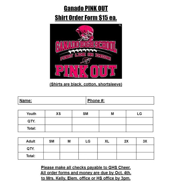 Pink Out Order